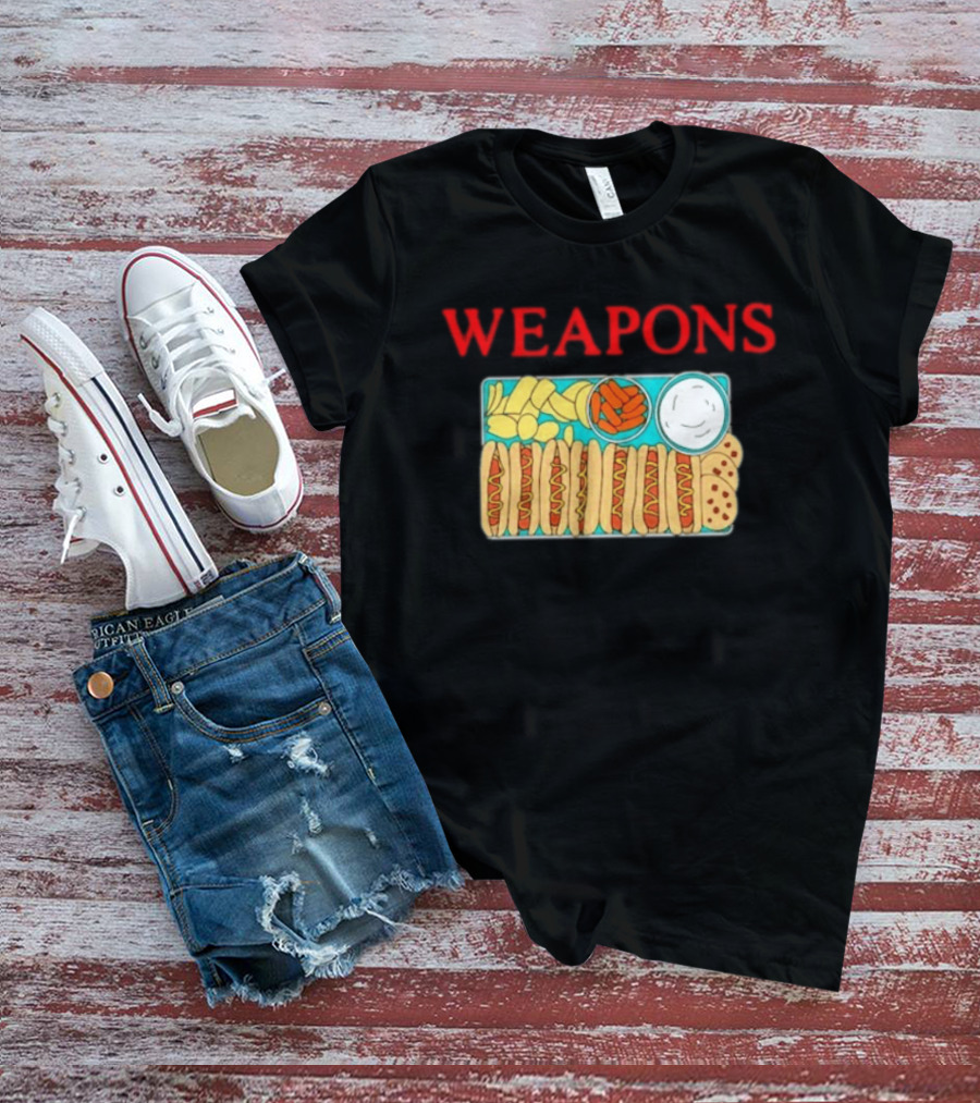 WEAPONS Hot Dog Platter With Chips And Dip T-Shirt