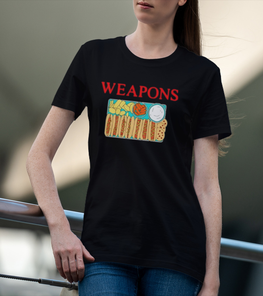 WEAPONS Hot Dog Platter With Chips And Dip T-Shirt