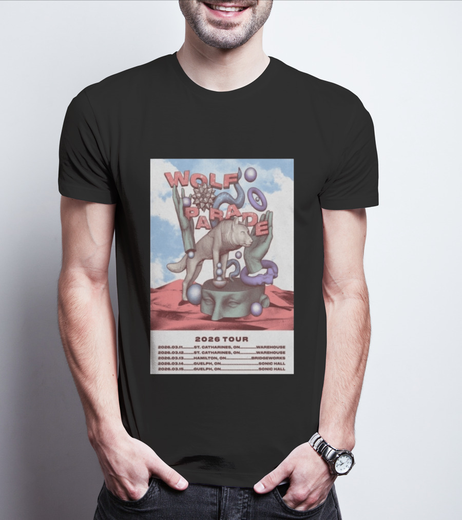 Wolf Parade 2026 Tour St. Catharines Hamilton Guelph Concert Dates T-Shirt