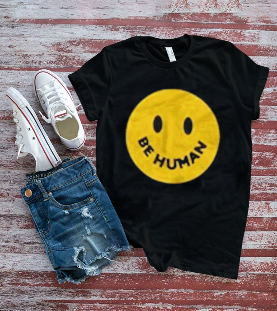 Brighten Be Human Yellow Smiley Face T-Shirt