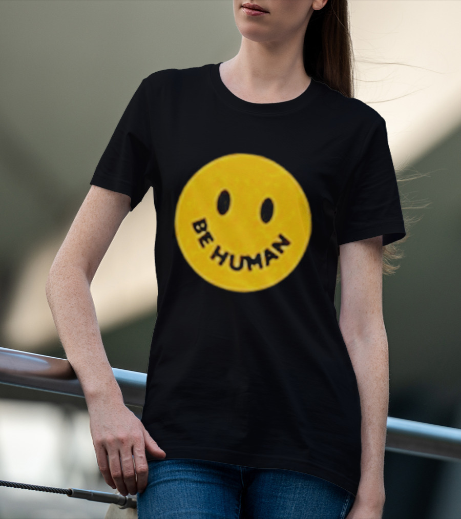 Brighten Be Human Yellow Smiley Face T-Shirt