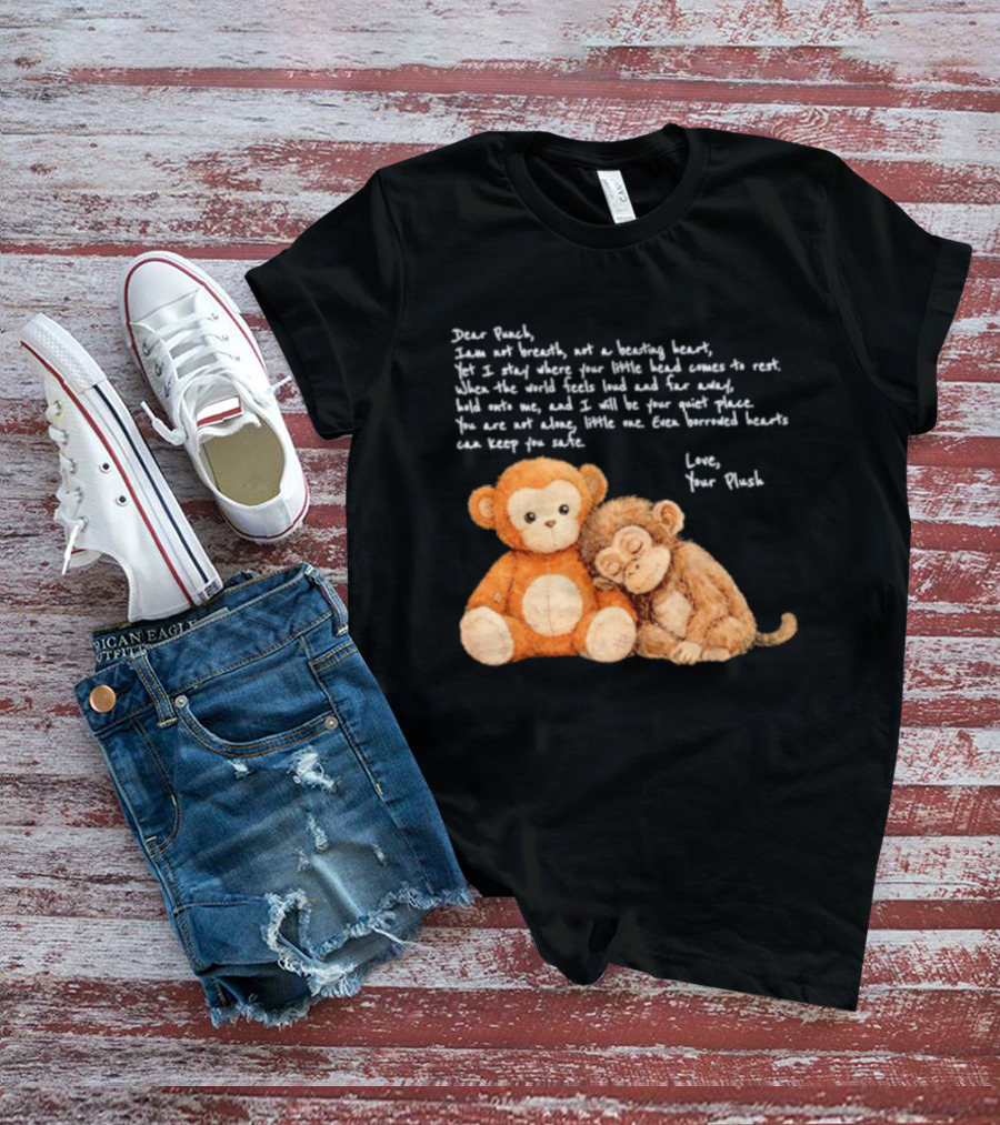 Dear Punch Heartfelt Monkey Companions Poem And Plush Toy T-Shirt