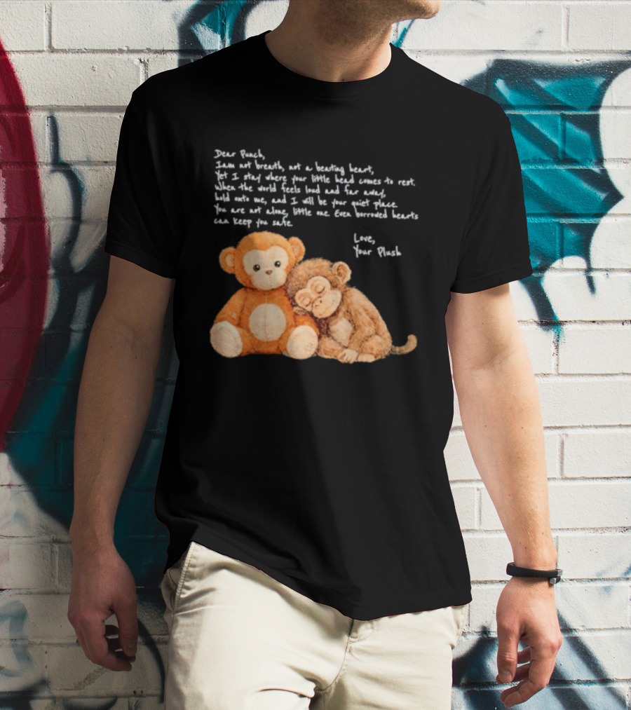 Dear Punch Heartfelt Monkey Companions Poem And Plush Toy T-Shirt