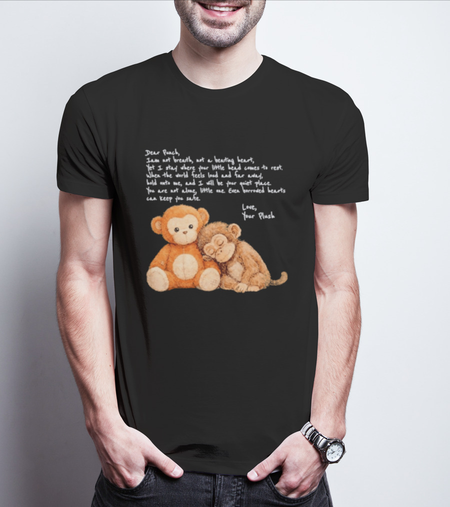Dear Punch Heartfelt Monkey Companions Poem And Plush Toy T-Shirt