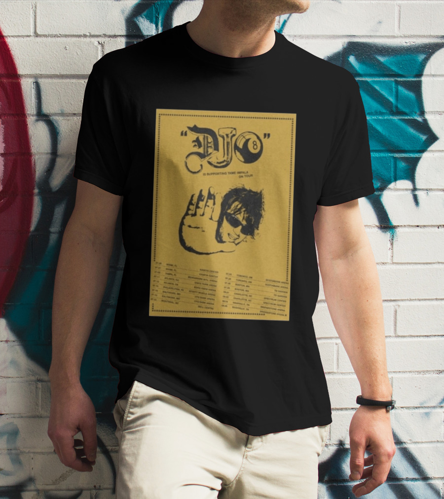 Djo Supporting Tame Impala Tour 2026 Dates And Locations T-Shirt