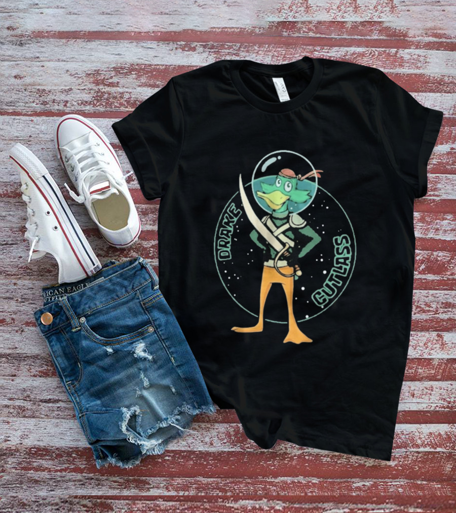 Drake Cutlass Duck Sword Space Adventure T-Shirt