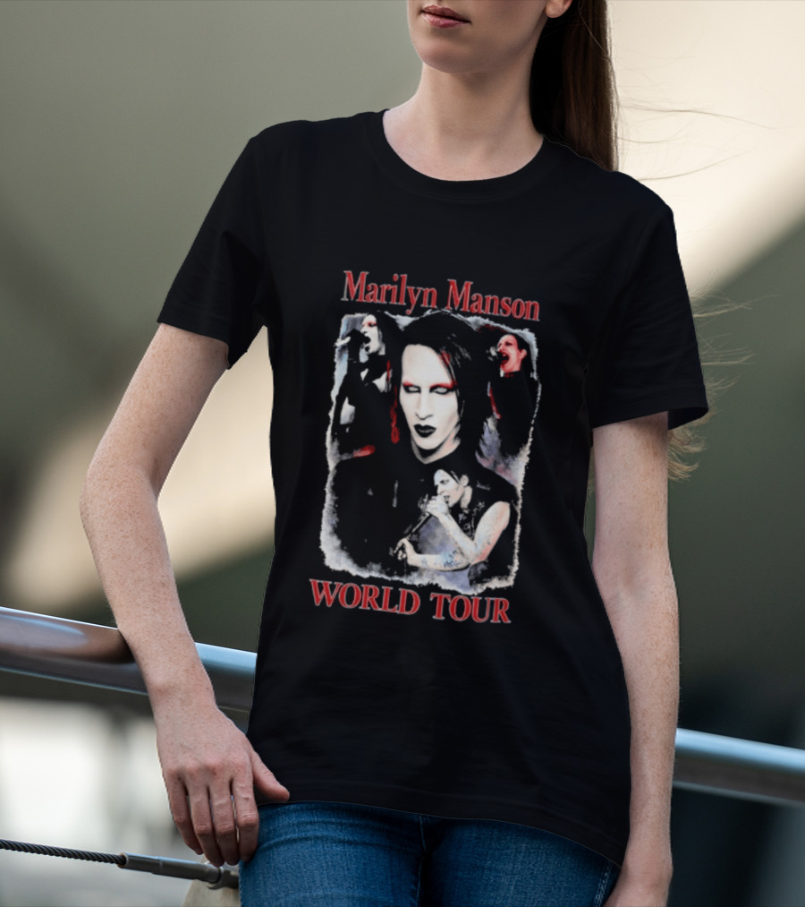 Marilyn Manson World Tour Gothic Rock T-Shirt