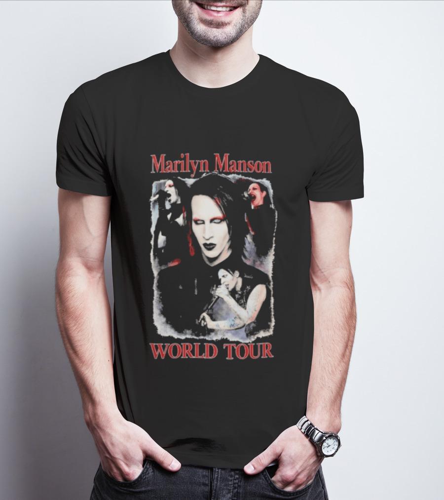 Marilyn Manson World Tour Gothic Rock T-Shirt