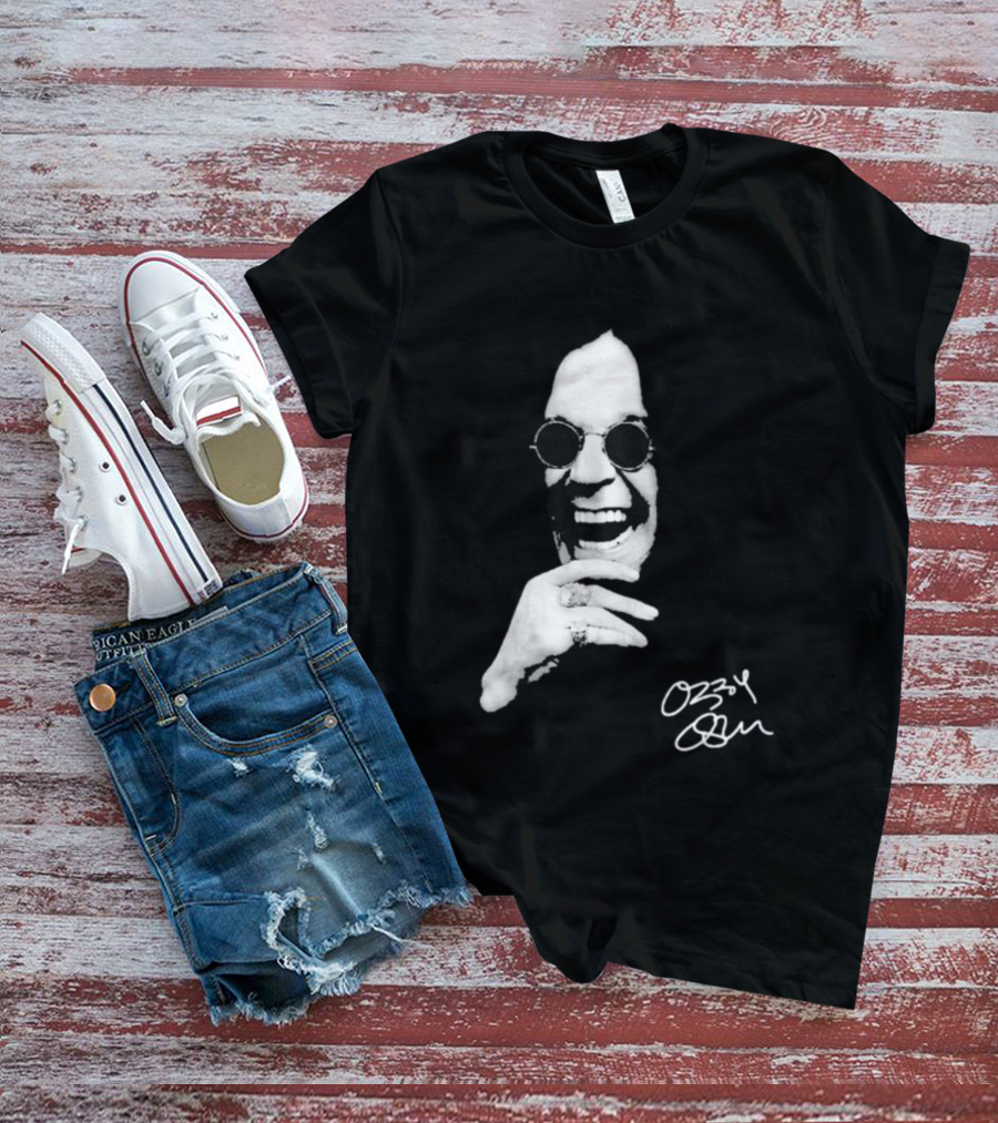 Ozzy Osbourne 1948 2025 Immortal Rest In Peace Rock Legend Signature Image T-Shirt