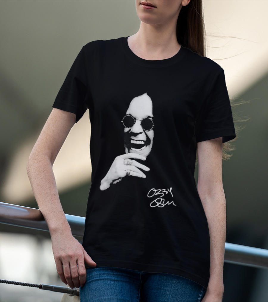 Ozzy Osbourne 1948 2025 Immortal Rest In Peace Rock Legend Signature Image T-Shirt