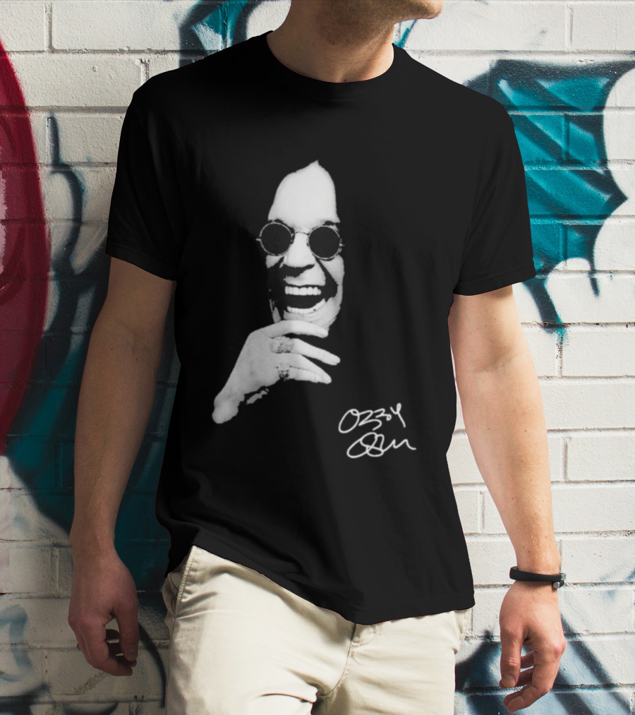 Ozzy Osbourne 1948 2025 Immortal Rest In Peace Rock Legend Signature Image T-Shirt