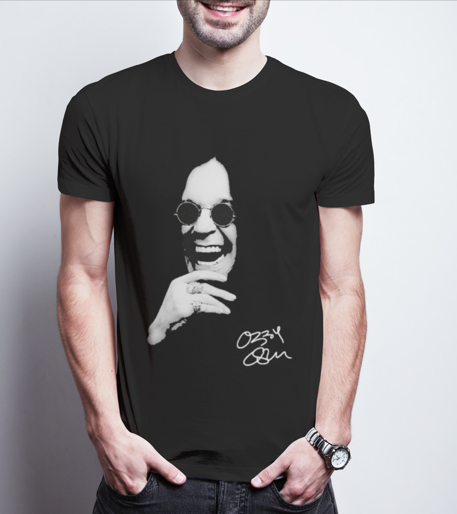 Ozzy Osbourne 1948 2025 Immortal Rest In Peace Rock Legend Signature Image T-Shirt