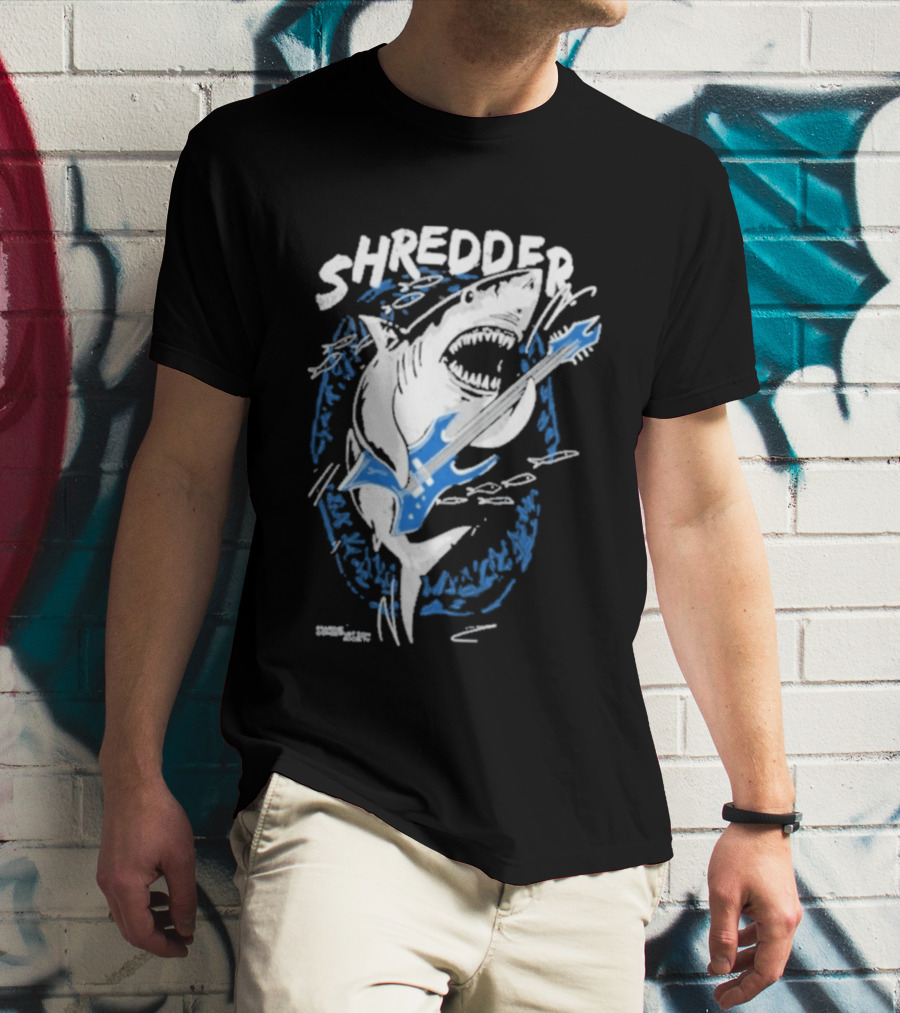 Shredder Shark With Electric Guitar T-Shirt