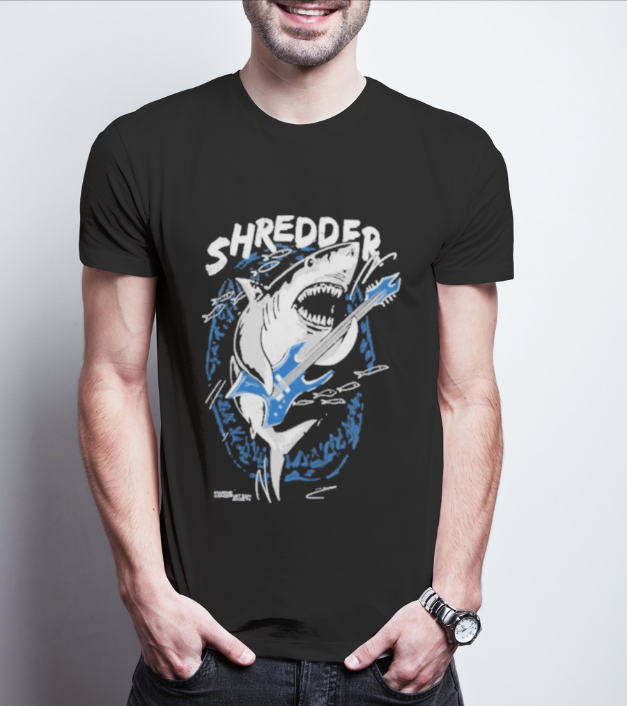 Shredder Shark With Electric Guitar T-Shirt