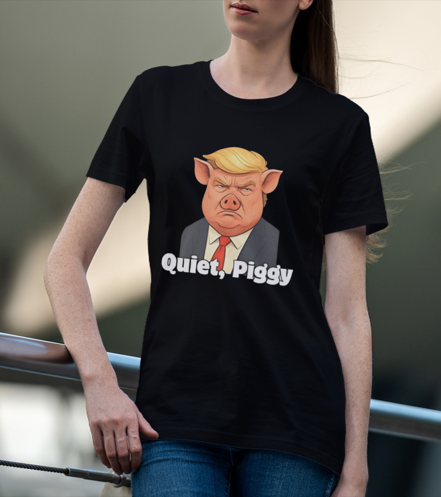 Quiet Piggy Suit Protest T-Shirt