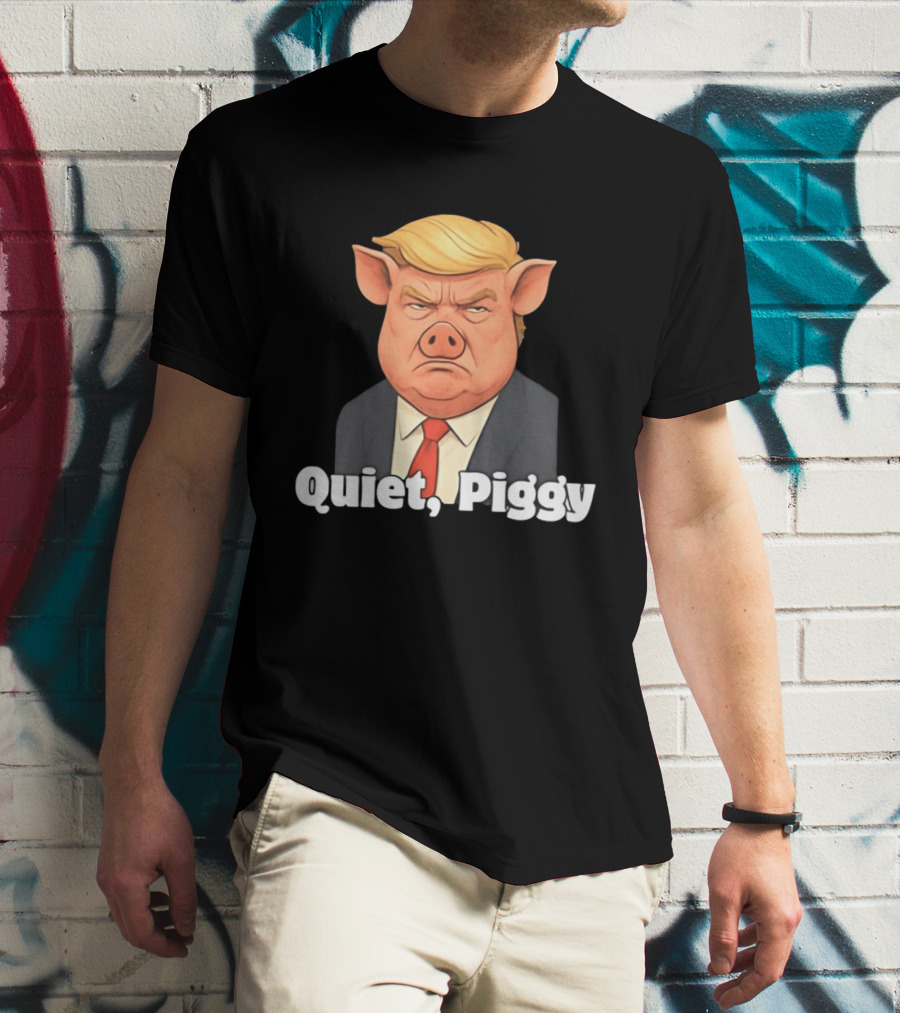 Quiet Piggy Suit Protest T-Shirt