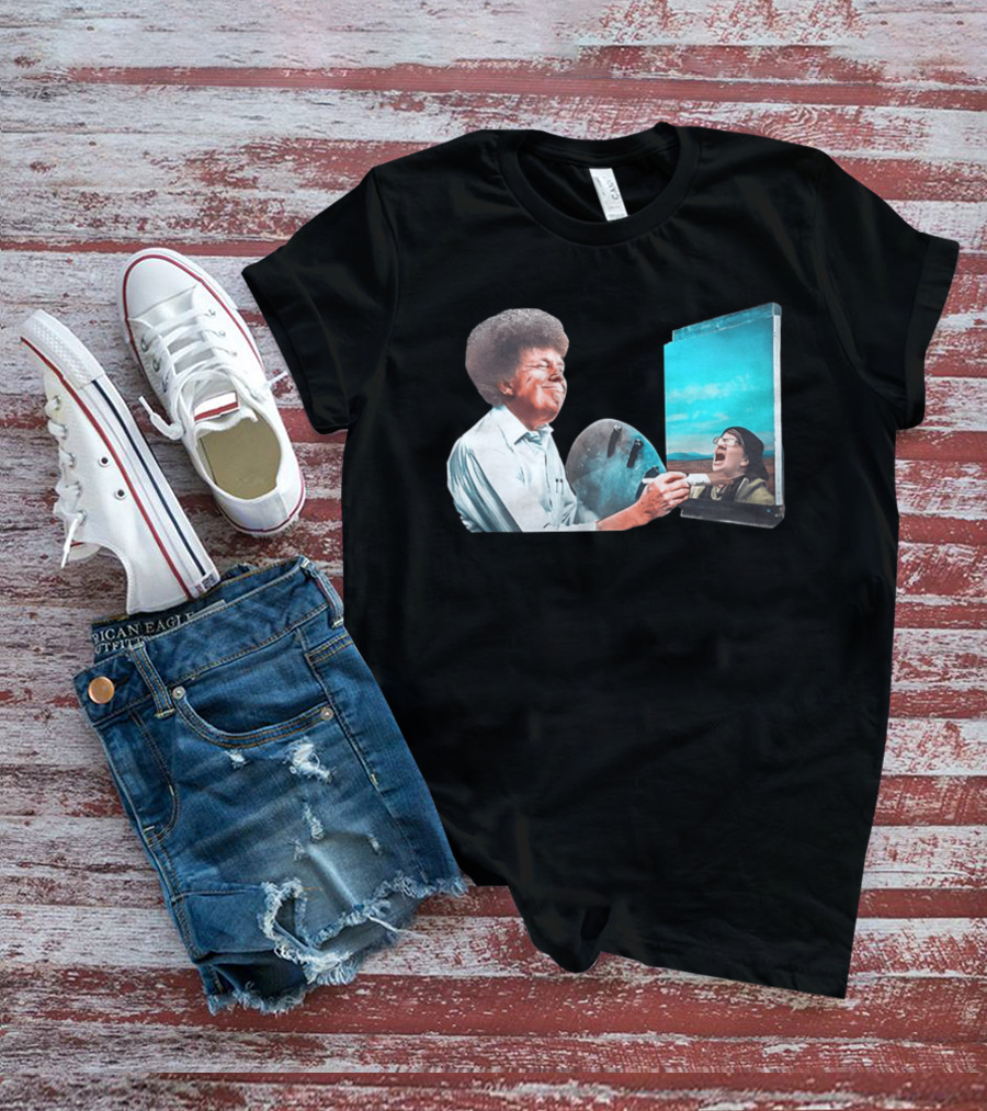 Donald Trump Bob Ross Painting Parody Humor Political T-Shirt