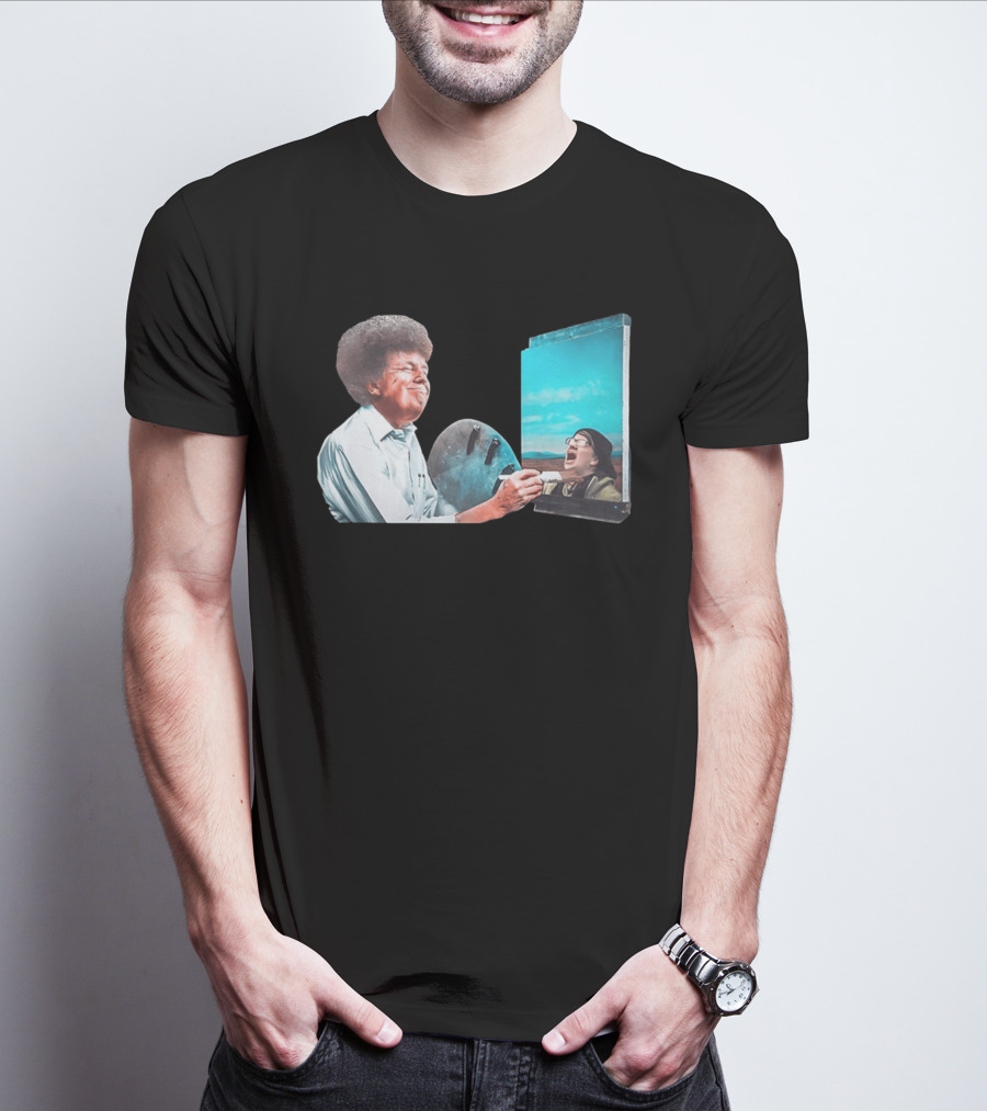 Donald Trump Bob Ross Painting Parody Humor Political T-Shirt