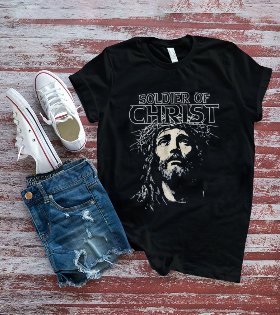 Soldier Of Christ Jesus Savior Crown Of Thorns T-Shirt