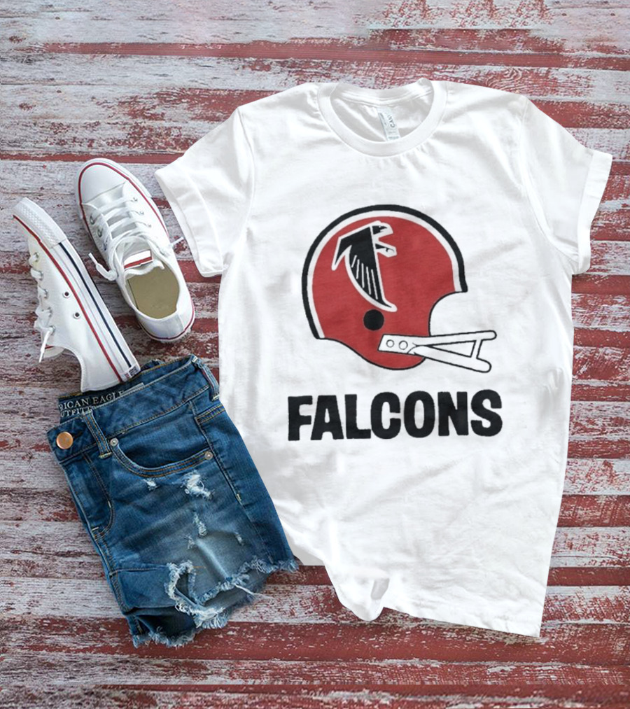 Atlanta Falcons Big Helmet Red Falcon T-Shirt