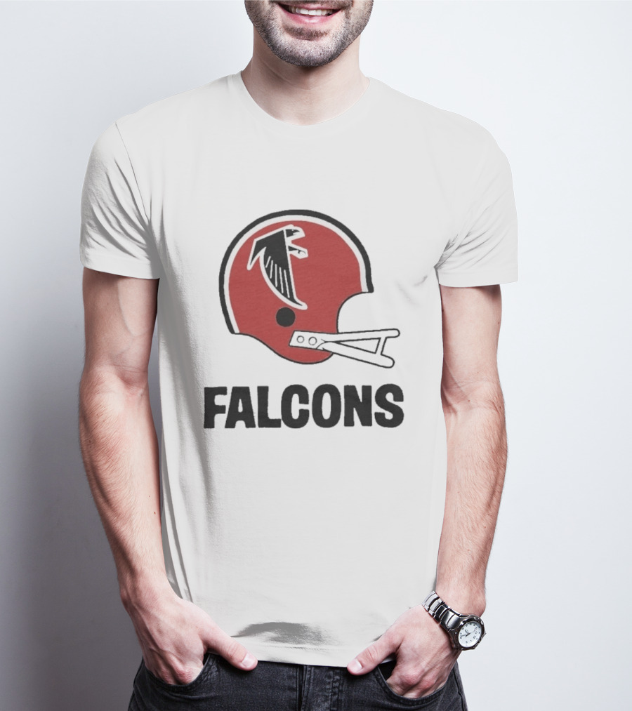 Atlanta Falcons Big Helmet Red Falcon T-Shirt