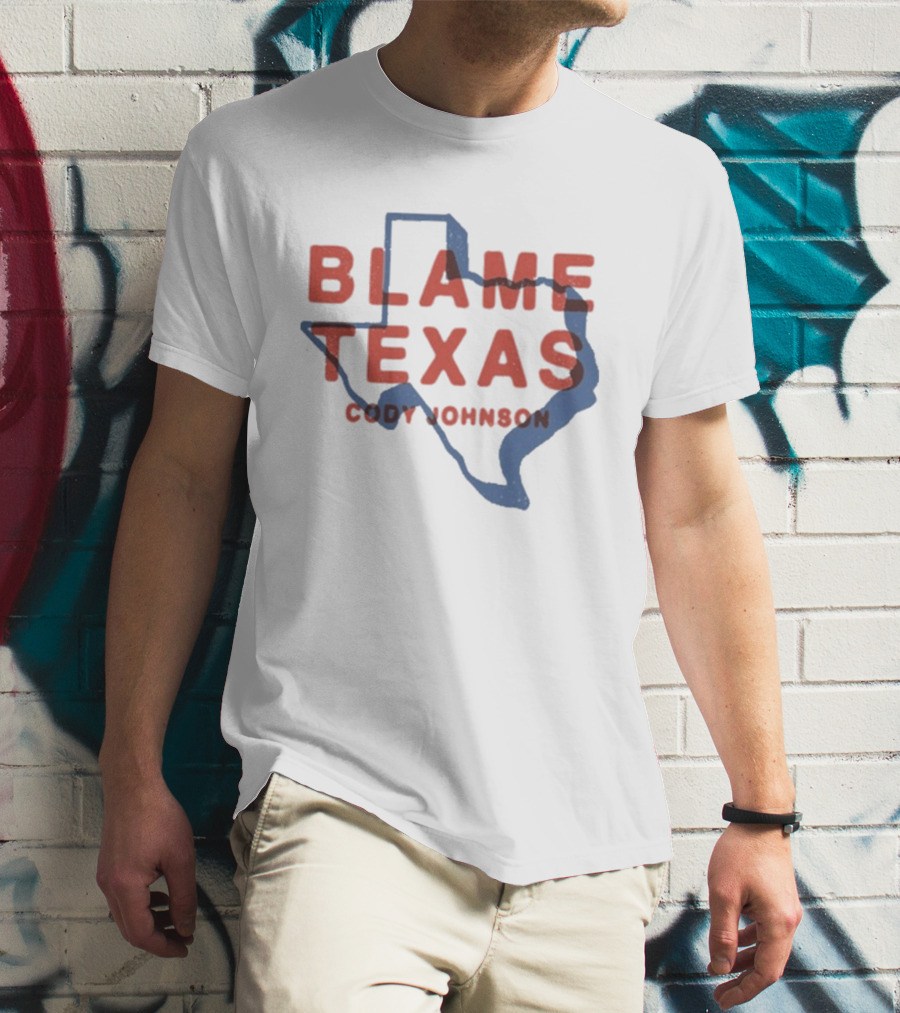 Cody Johnson Blame Texas Map Outline Event T-Shirt