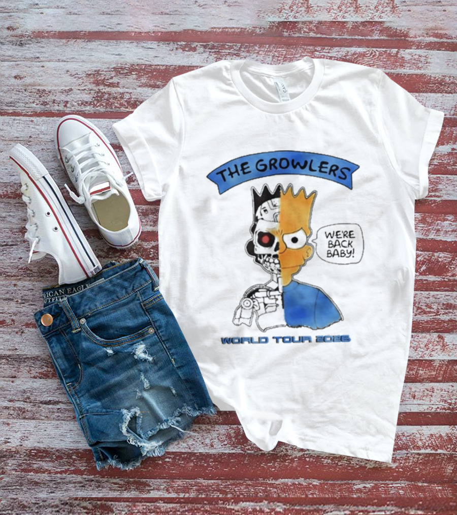 The Growlers We're Back Baby World Tour 2026 Bart Robot T-Shirt