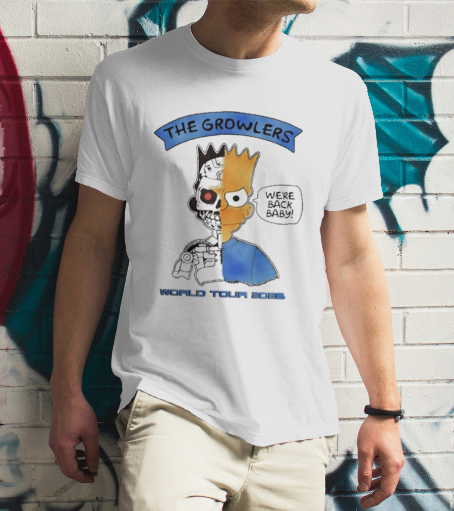 The Growlers We're Back Baby World Tour 2026 Bart Robot T-Shirt