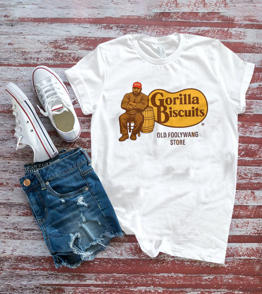 Cracker Barrel Gorilla Biscuits Old Foolywang Store Rustic Man And Barrel T-Shirt
