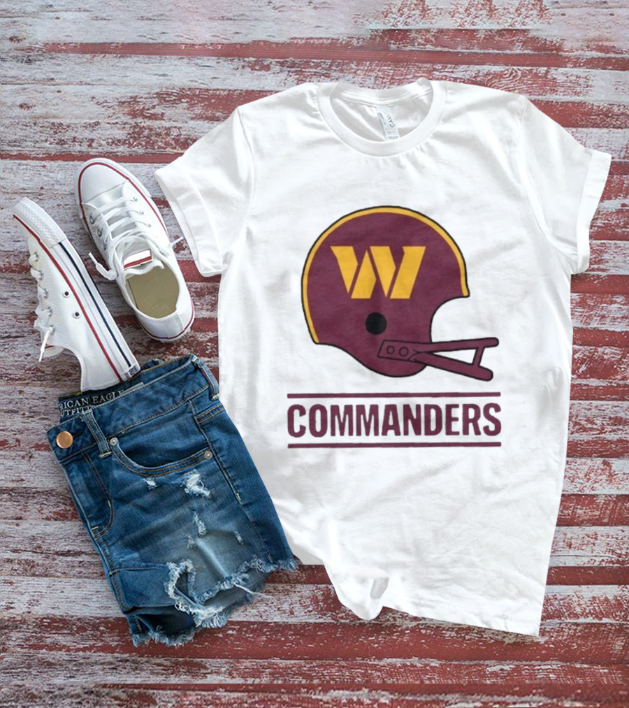 Washington Commanders Big W Helmet Football Team Fan Gear T-Shirt