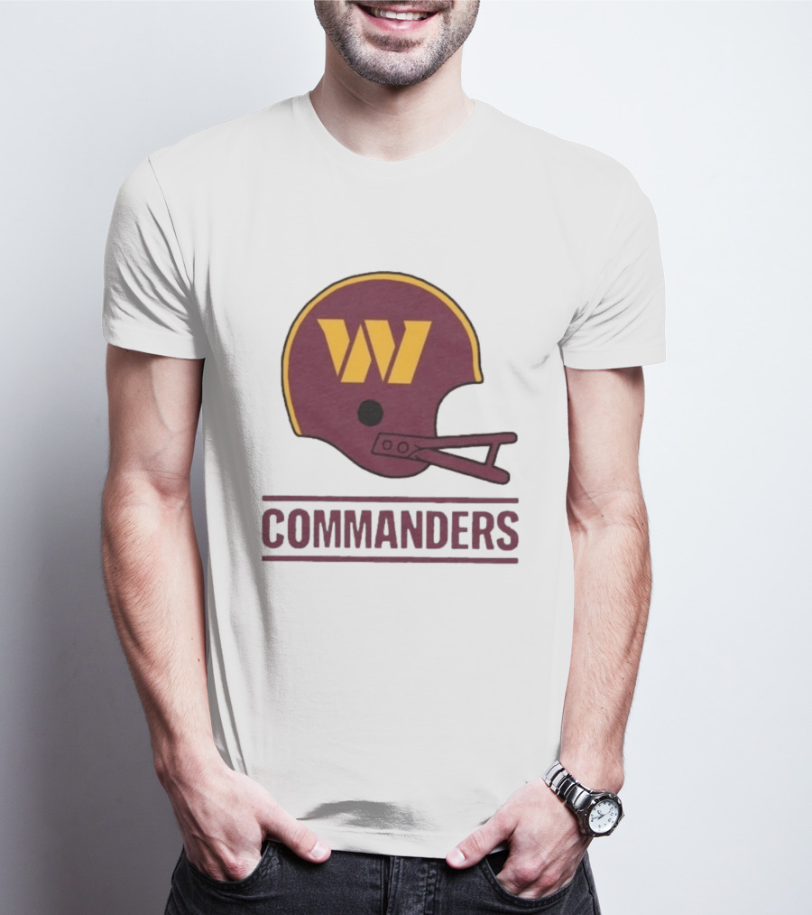 Washington Commanders Big W Helmet Football Team Fan Gear T-Shirt