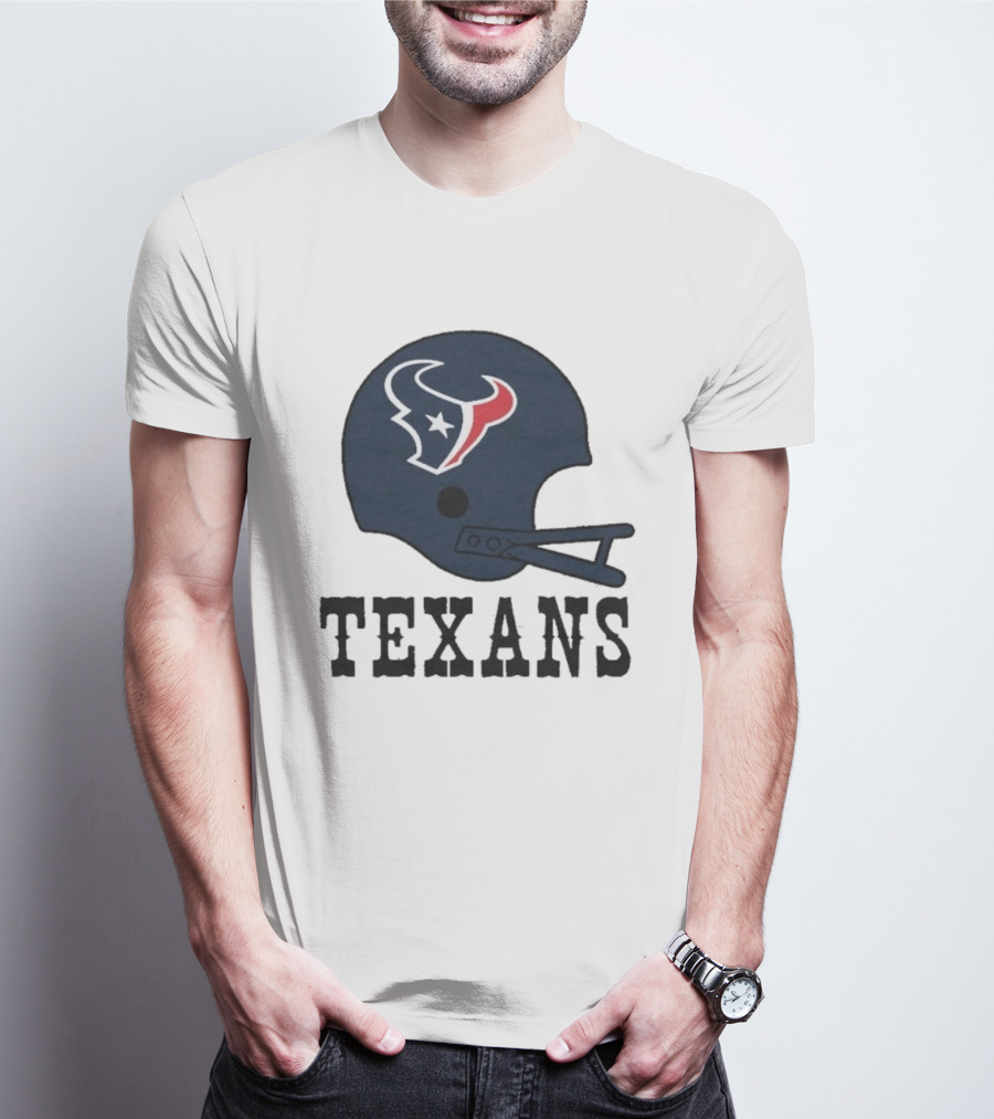 Houston Texans Big Helmet Texans Football Team T-Shirt