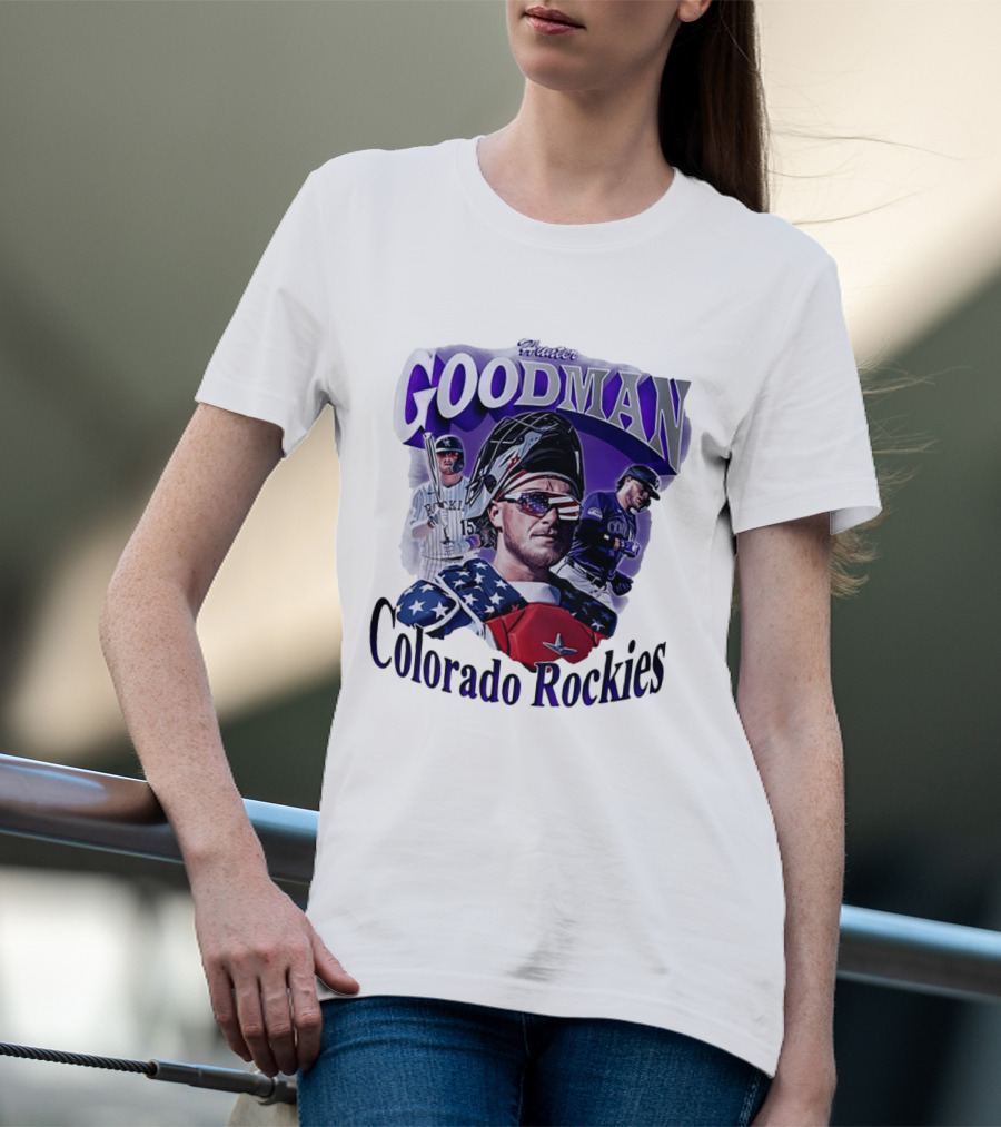 Hunter Goodman Colorado Rockies Catcher And Player Patriots 2026 T-Shirt