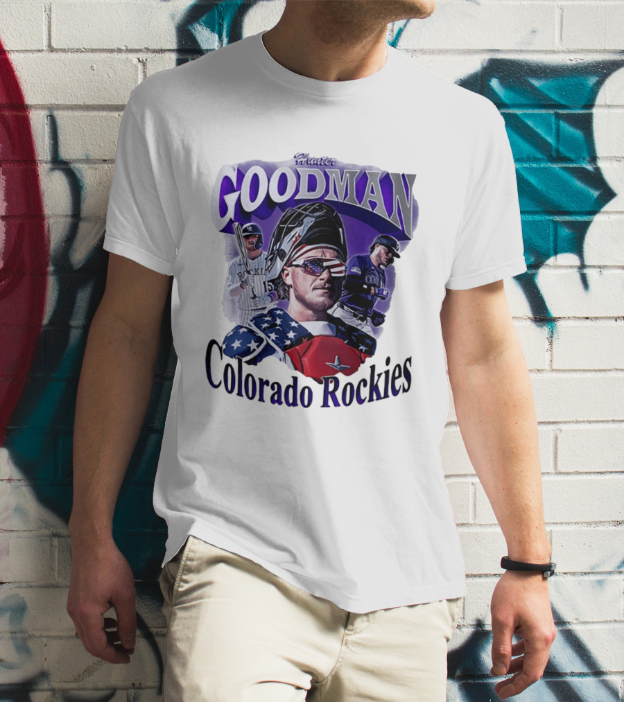 Hunter Goodman Colorado Rockies Catcher And Player Patriots 2026 T-Shirt