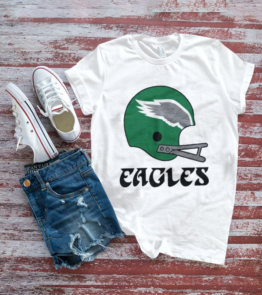 Philadelphia Eagles Helmet Green Wing T-Shirt