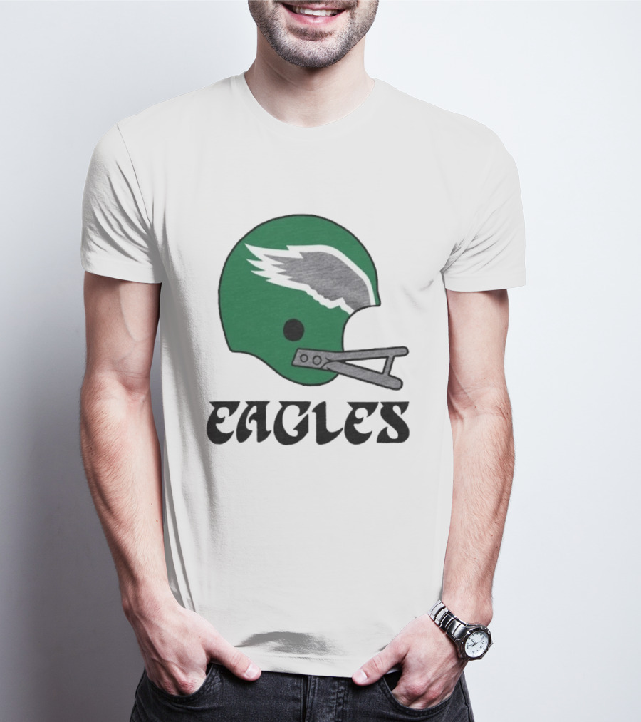 Philadelphia Eagles Helmet Green Wing T-Shirt