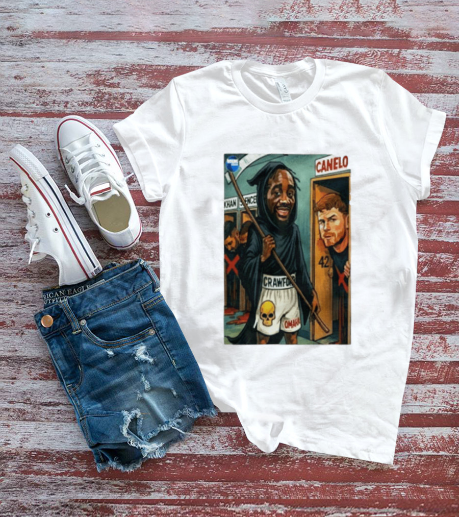 Crawford Grim Reaper Omaha With Canelo Álvarez And Khan Spence T-Shirt