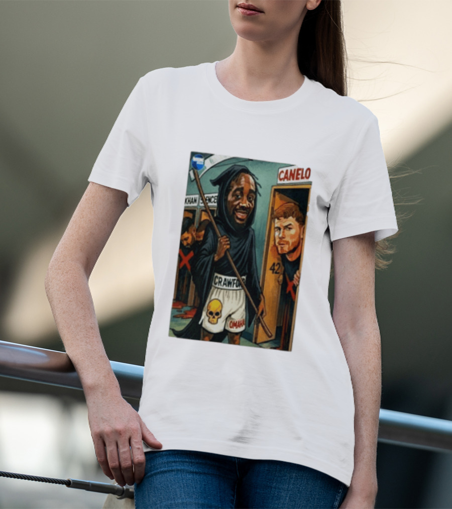 Crawford Grim Reaper Omaha With Canelo Álvarez And Khan Spence T-Shirt