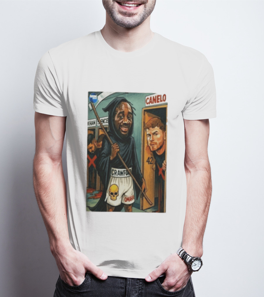 Crawford Grim Reaper Omaha With Canelo Álvarez And Khan Spence T-Shirt