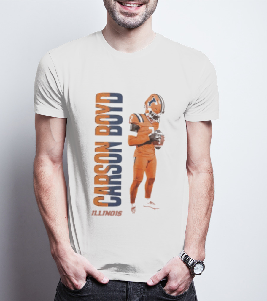 Carson Boyd Illinois Fighting Illini Player Football T-Shirt