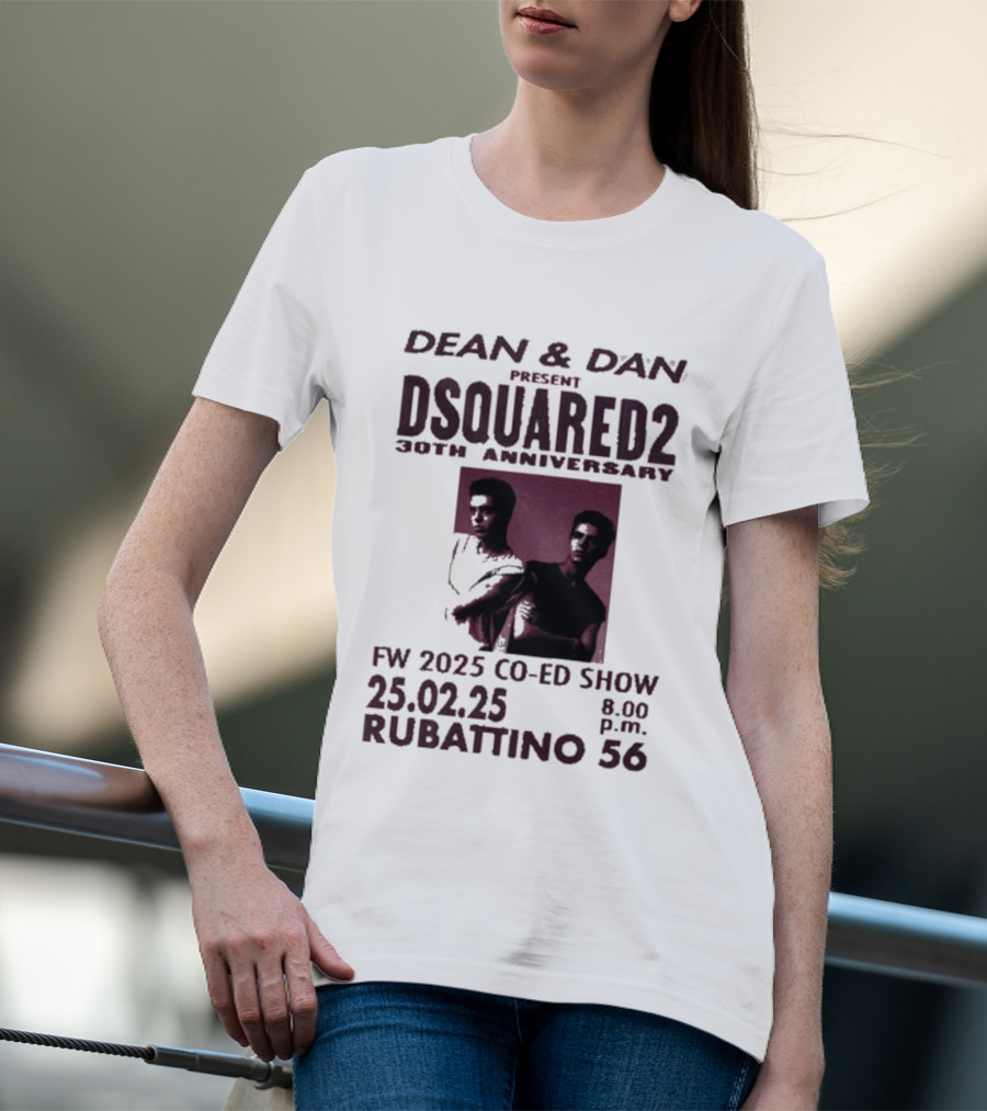 Dean & Dan Present Dsquared2 30th Anniversary FW 2025 Co Ed Show Rubattino 56 25.02.25 8 P.m. T-Shirt