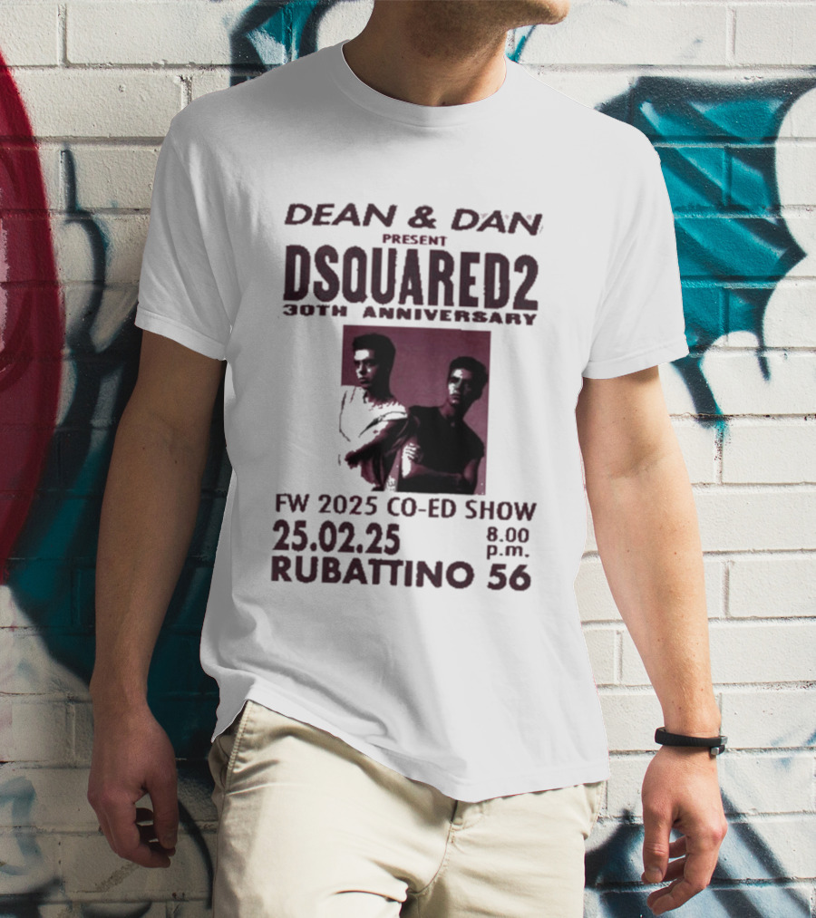 Dean & Dan Present Dsquared2 30th Anniversary FW 2025 Co Ed Show Rubattino 56 25.02.25 8 P.m. T-Shirt