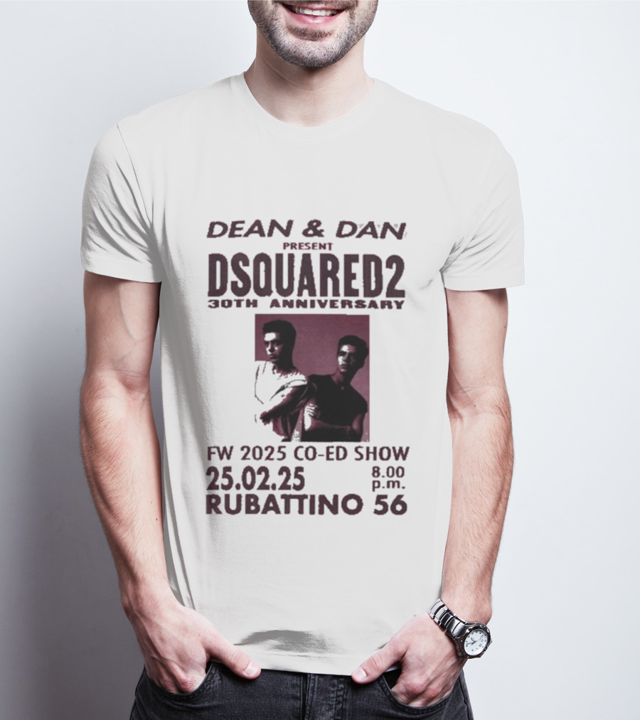 Dean & Dan Present Dsquared2 30th Anniversary FW 2025 Co Ed Show Rubattino 56 25.02.25 8 P.m. T-Shirt