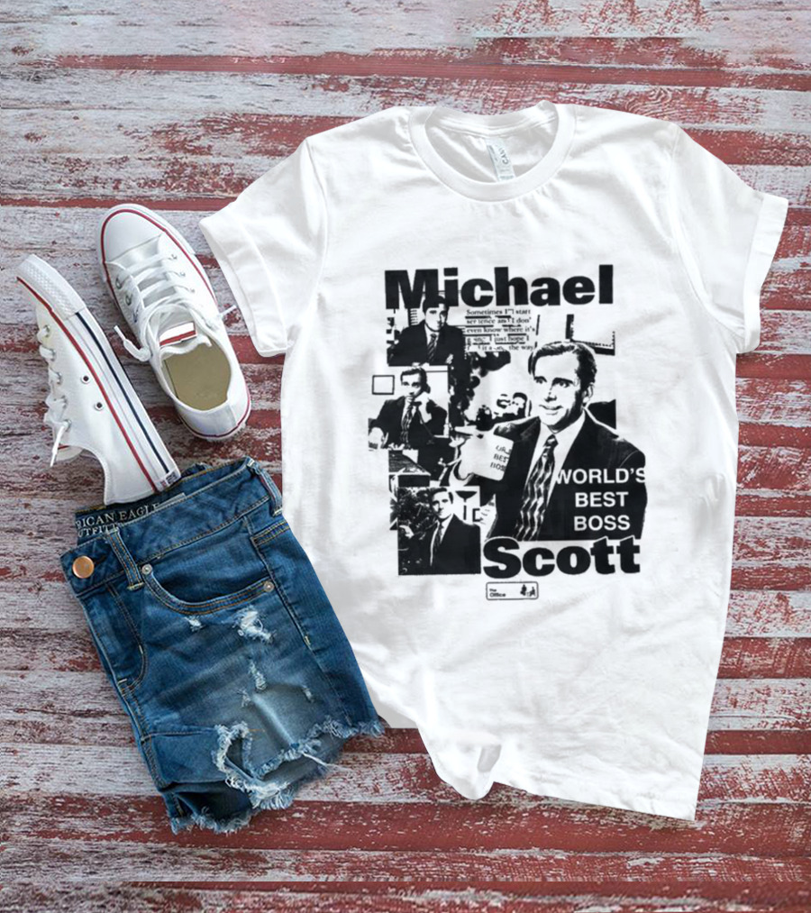 Michael Scott World's Best Boss The Office Iconic TV Comedy T-Shirt