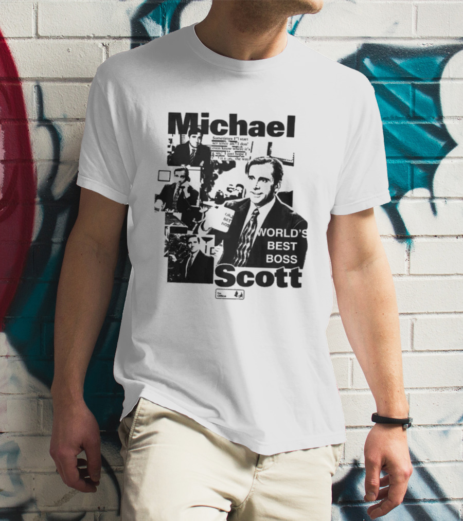 Michael Scott World's Best Boss The Office Iconic TV Comedy T-Shirt