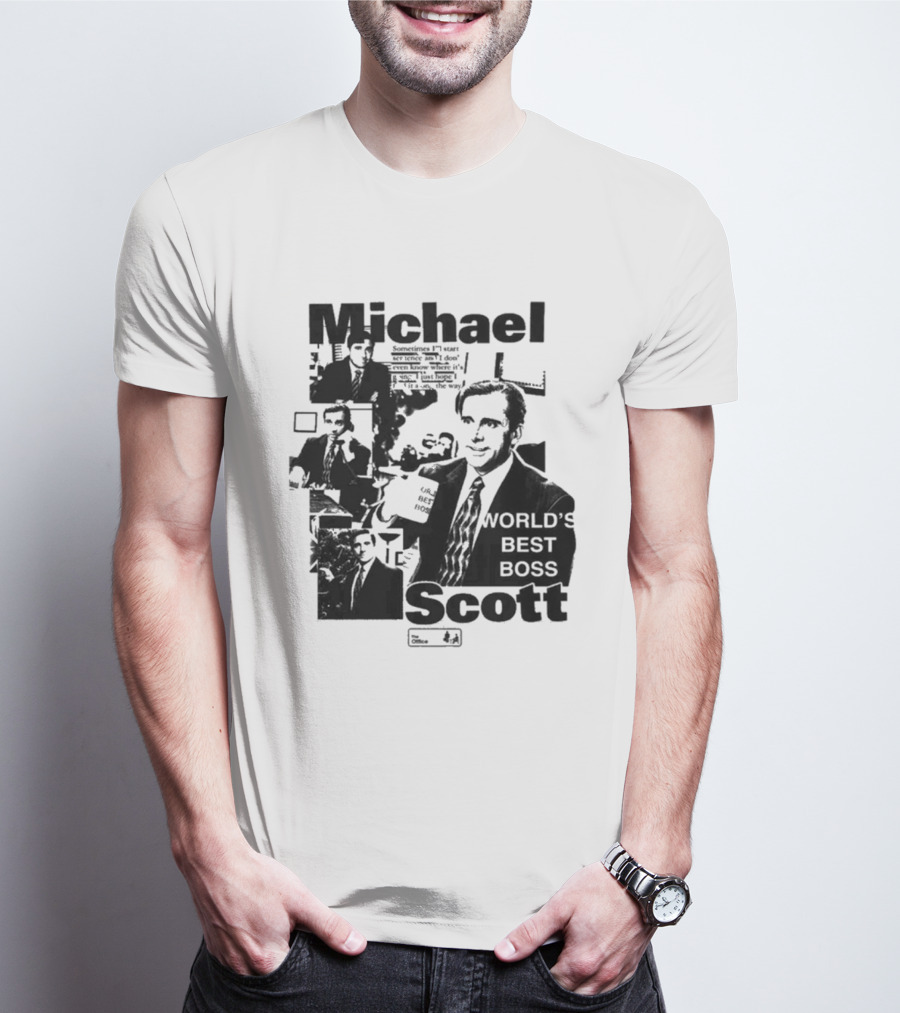 Michael Scott World's Best Boss The Office Iconic TV Comedy T-Shirt