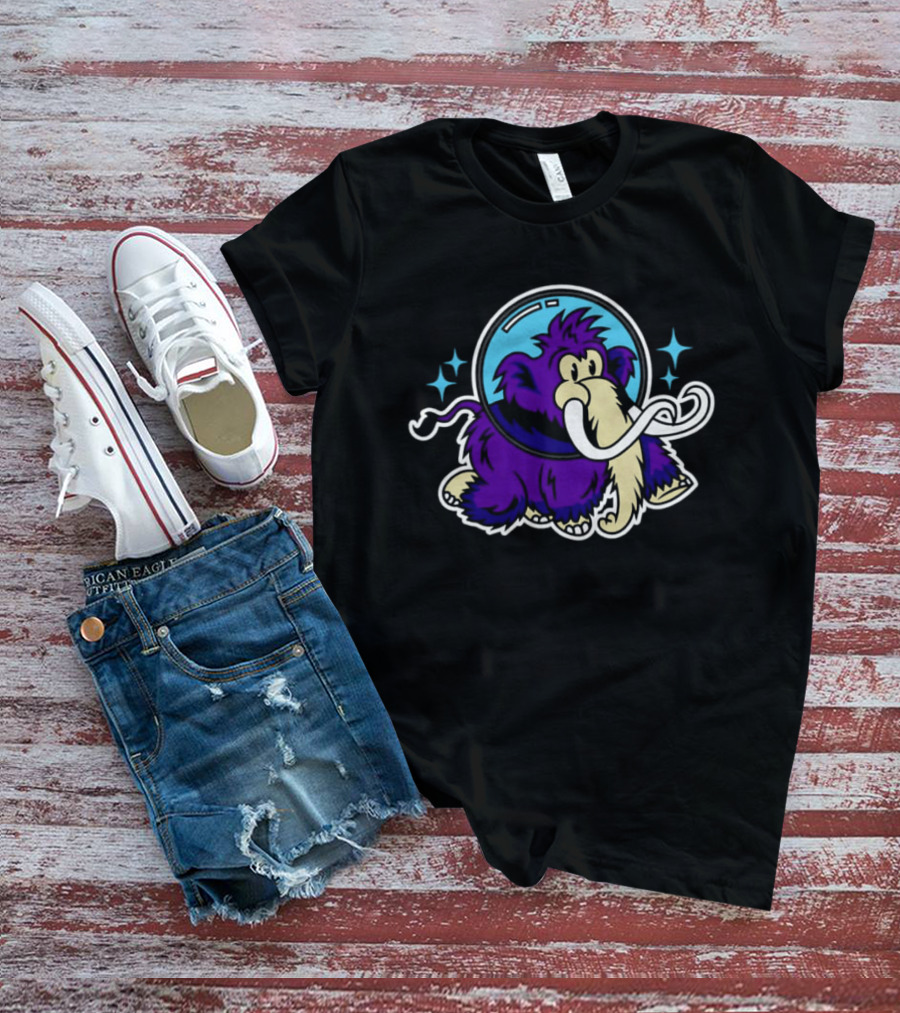 Erie Seawolves Moon Mammoths Retro Space T-Shirt