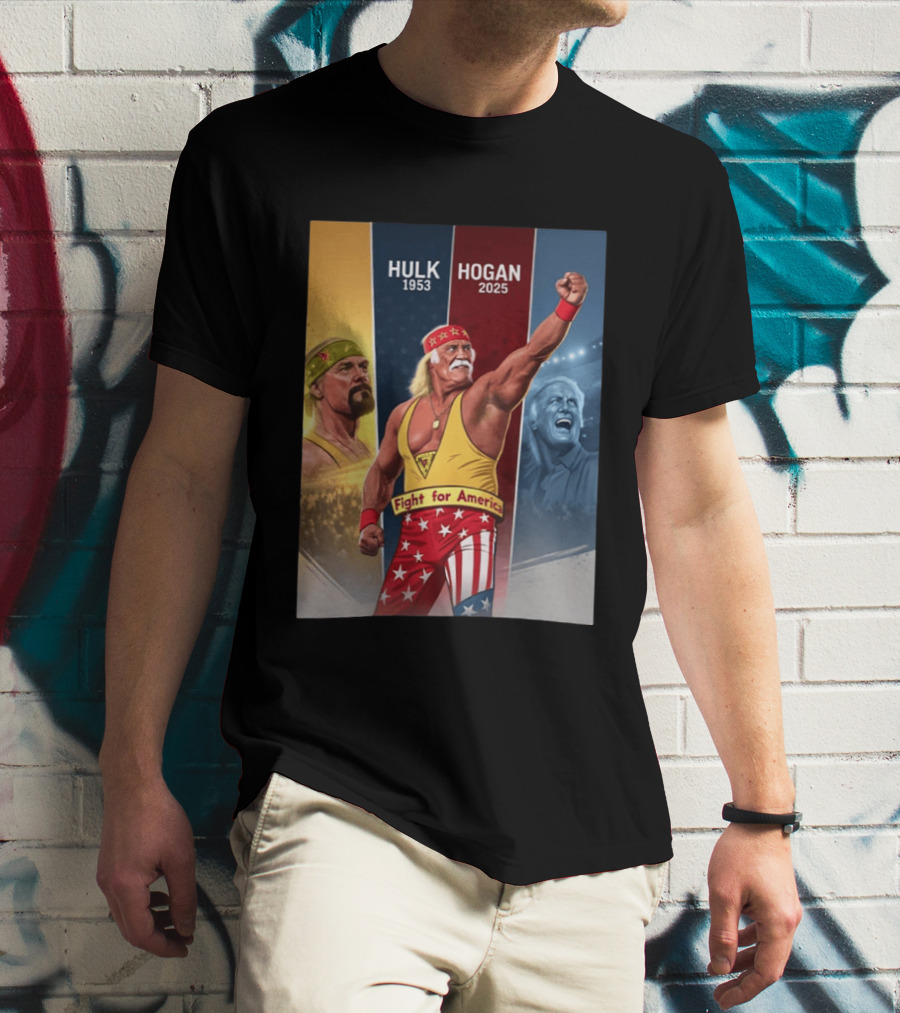 Hulk Hogan Fight For America 1953 2025 T-Shirt
