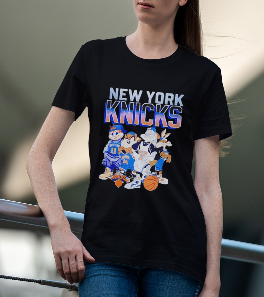 New York Knicks Looney Tunes Basketball Collaboration T-Shirt