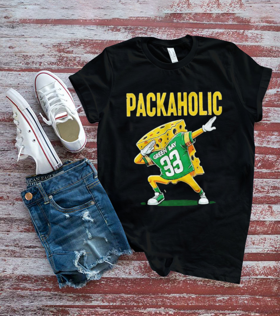 Packaholic Green Bay 33 Cheesehead Dab T-Shirt